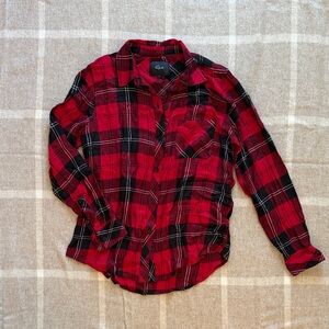 Rails Red and Black Checkered Shirt
